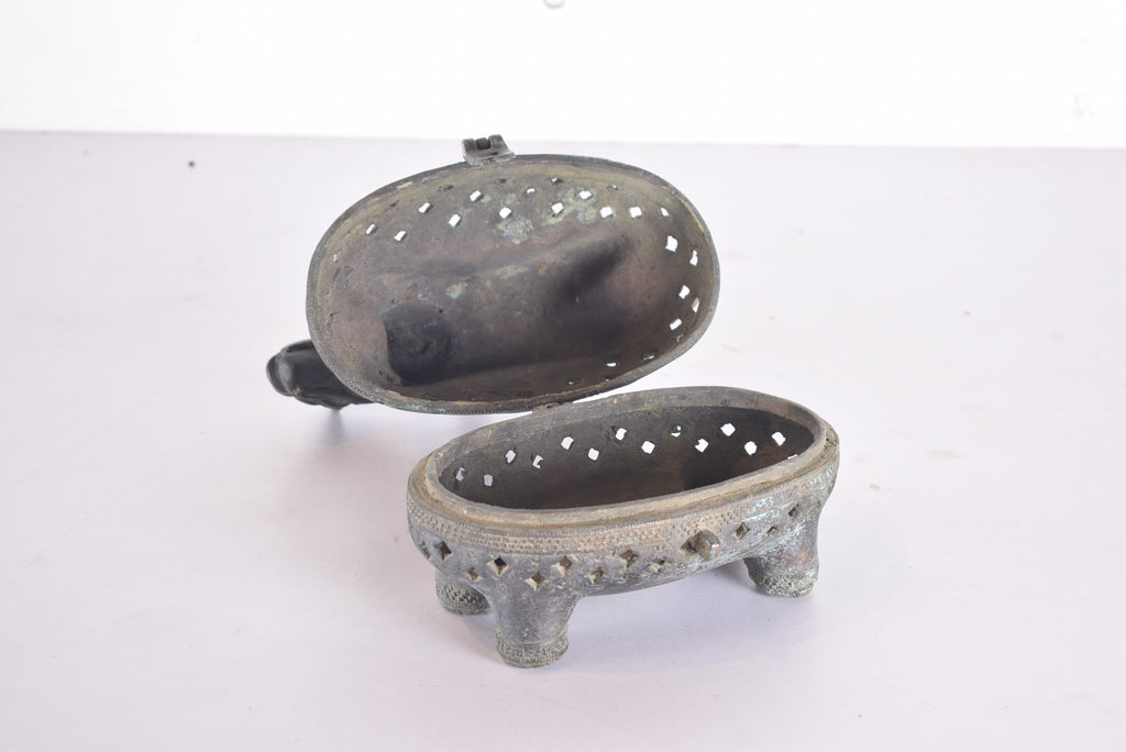 horse rider brass box