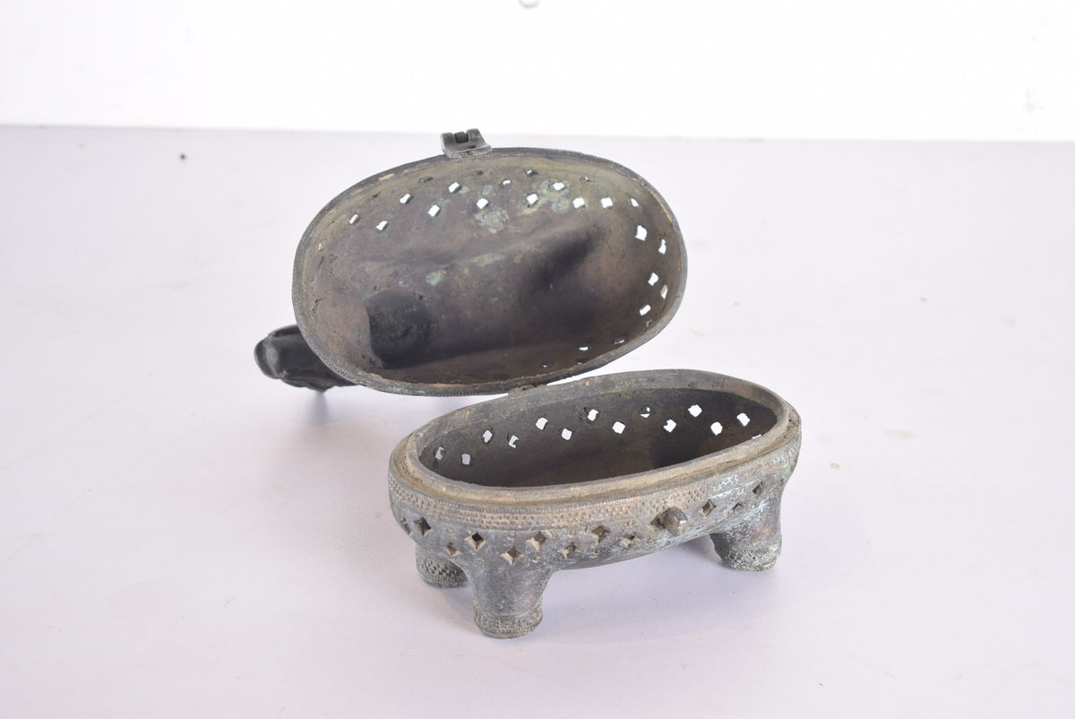 horse rider brass box