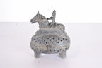 horse rider brass box