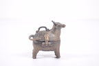 Brass Bull-Shaped Lidded Vessel