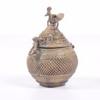Peacock Lattice Urn