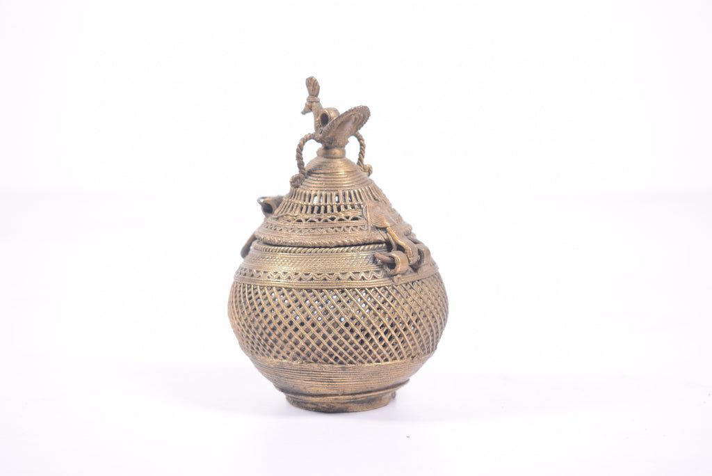 Peacock Lattice Urn