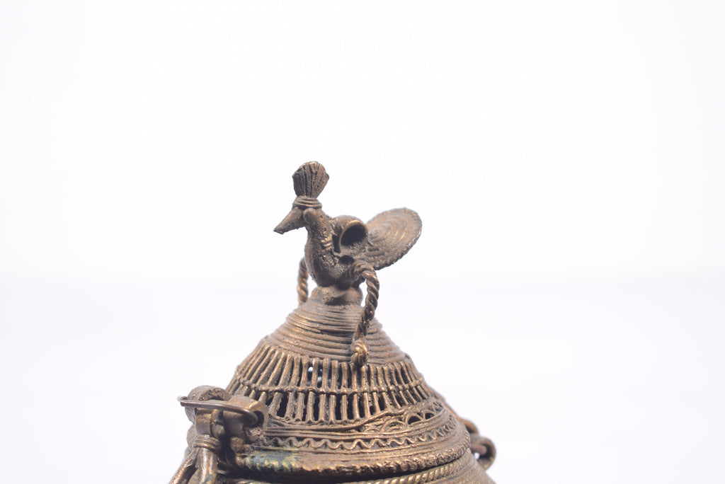 Peacock Lattice Urn