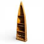 Antique Boat Style Book Rack – handcrafted vintage Indian decor from Jodhpur, Rajasthan