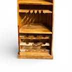 Antique Boat Style Book Rack – handcrafted vintage Indian decor from Jodhpur, Rajasthan