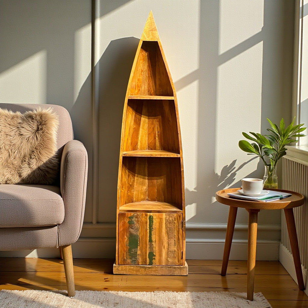ANTIQUE BOAT STYLE BOOK RACK