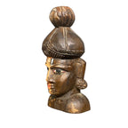 Hand Painted Wooden Buddha Head