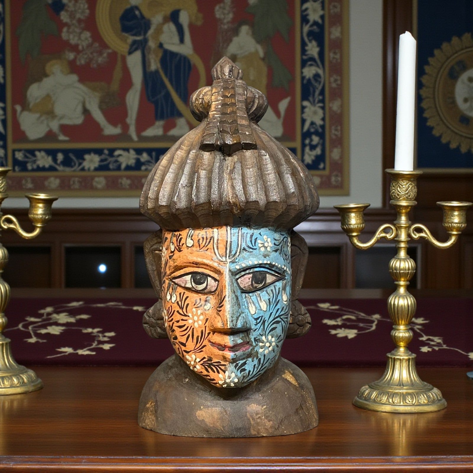 Wooden Buddha Head