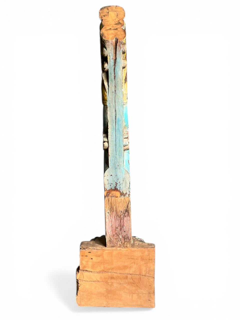Painted Figurine Bracket – handcrafted vintage Indian decor from Jodhpur, Rajasthan