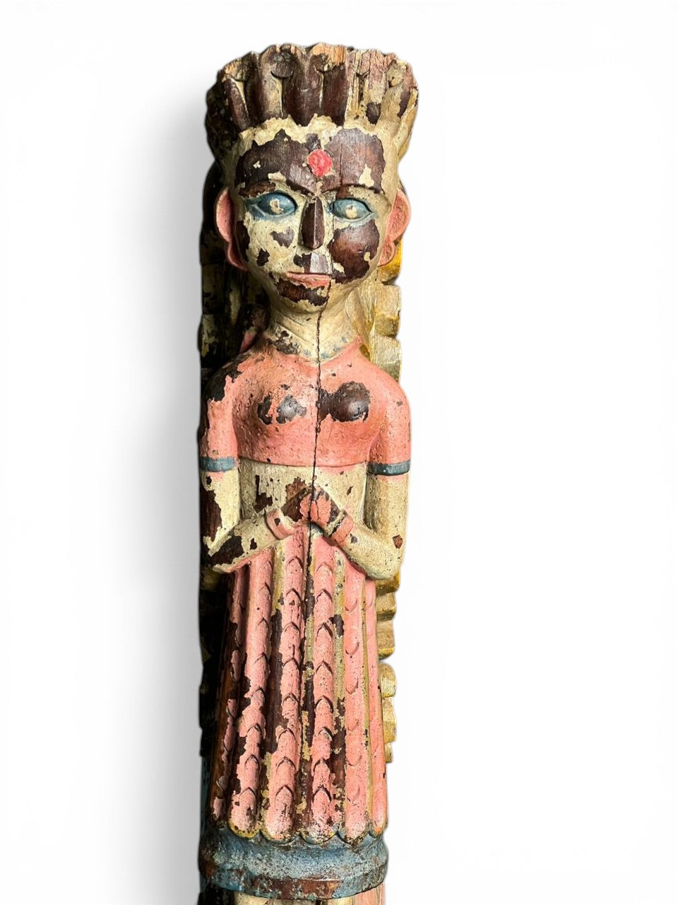 Painted Figurine Bracket – handcrafted vintage Indian decor from Jodhpur, Rajasthan