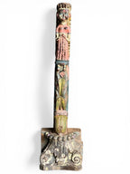 Painted Figurine Bracket – handcrafted vintage Indian decor from Jodhpur, Rajasthan