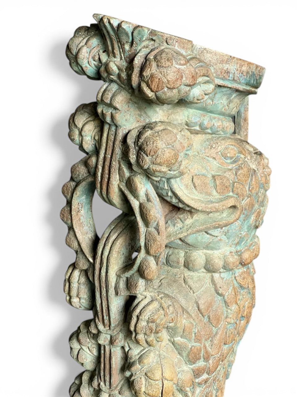 Rustic Floral Bracket – handcrafted vintage Indian decor from Jodhpur, Rajasthan