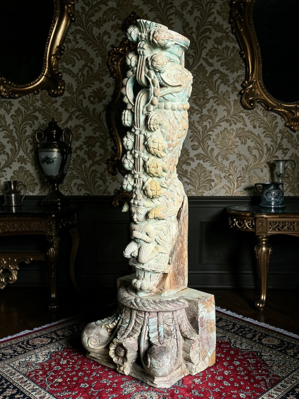 Rustic Floral Bracket – handcrafted vintage Indian decor from Jodhpur, Rajasthan