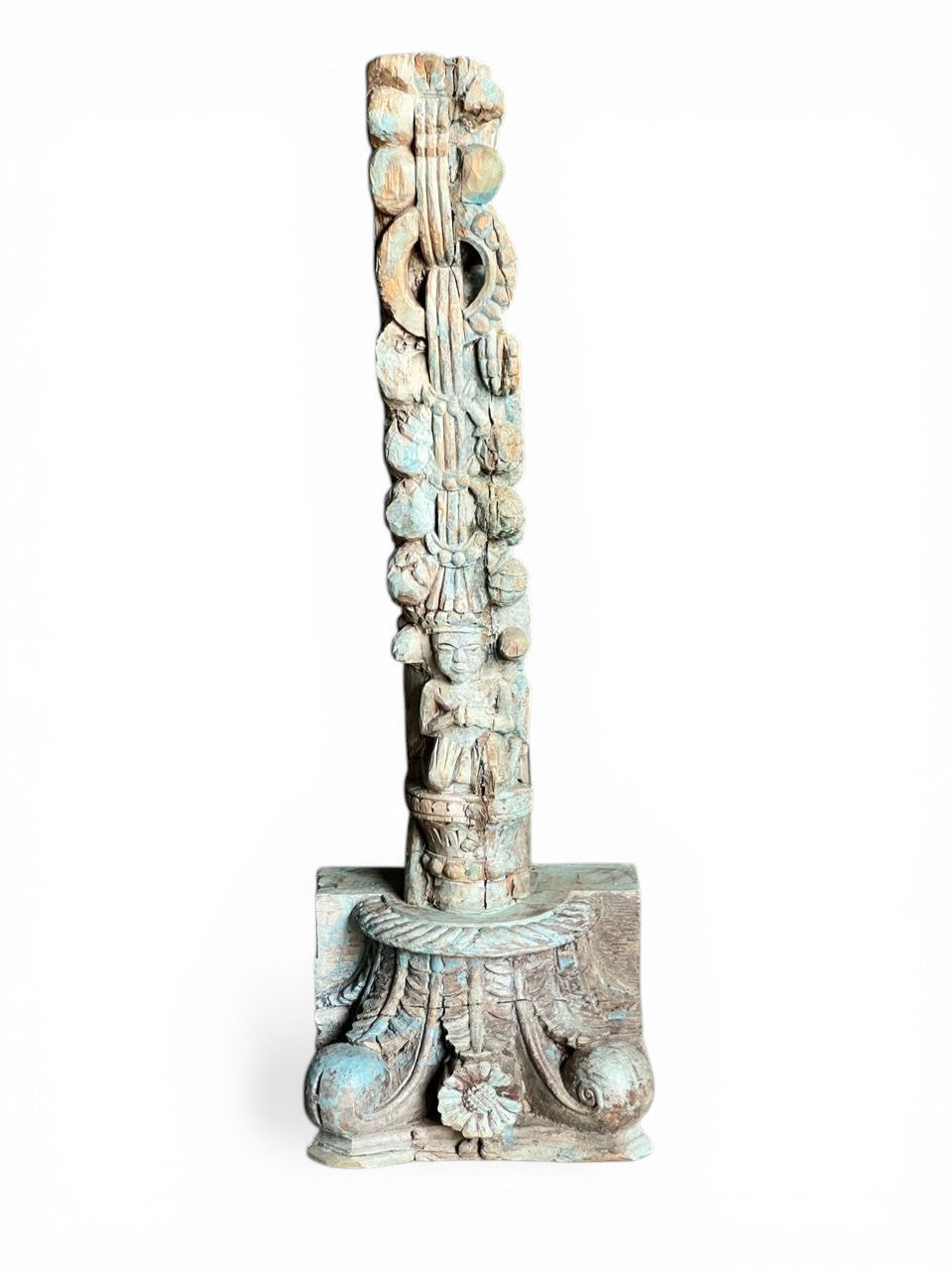 Antique Turquoise Bracket – handcrafted vintage Indian decor from Jodhpur, Rajasthan