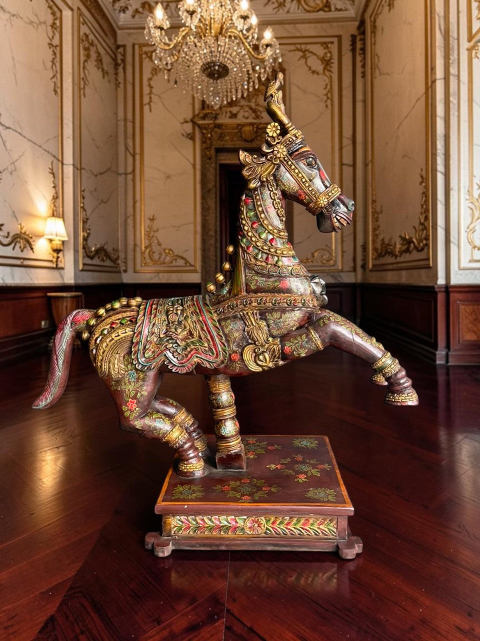 Hand-Painted Wooden Horse