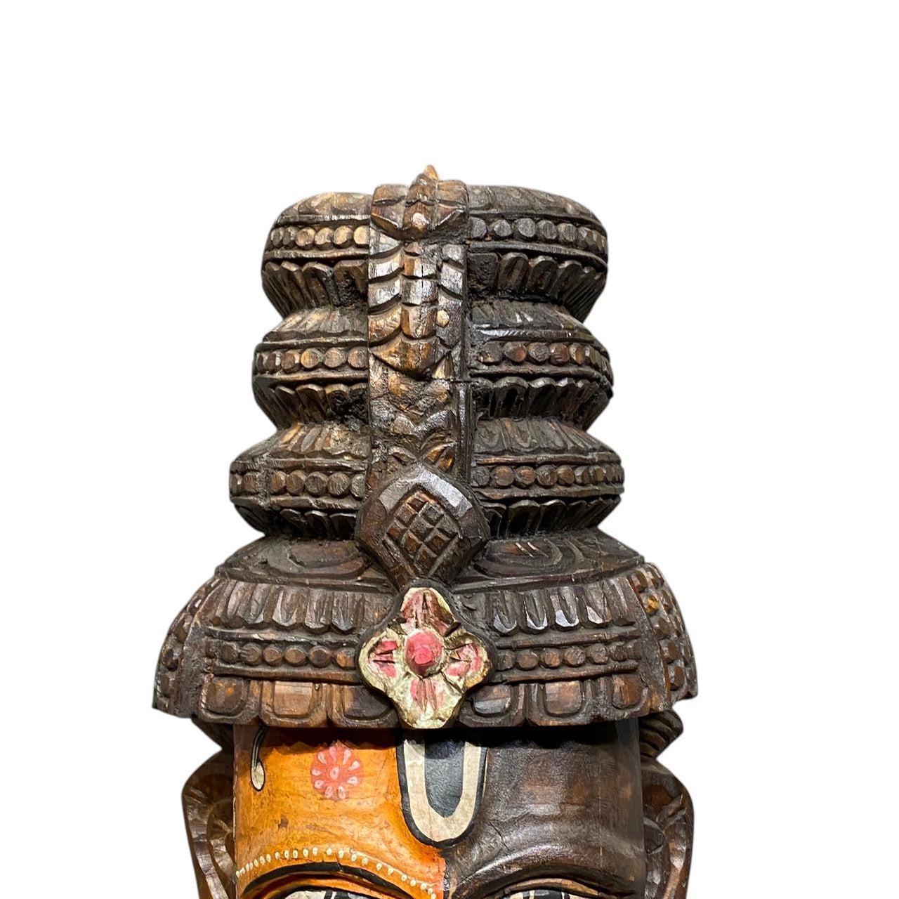 Handpainted Wooden Buddha Head