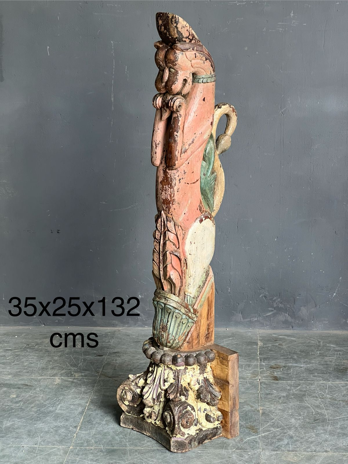 Vintage Carved Bracket – handcrafted vintage Indian decor from Jodhpur, Rajasthan