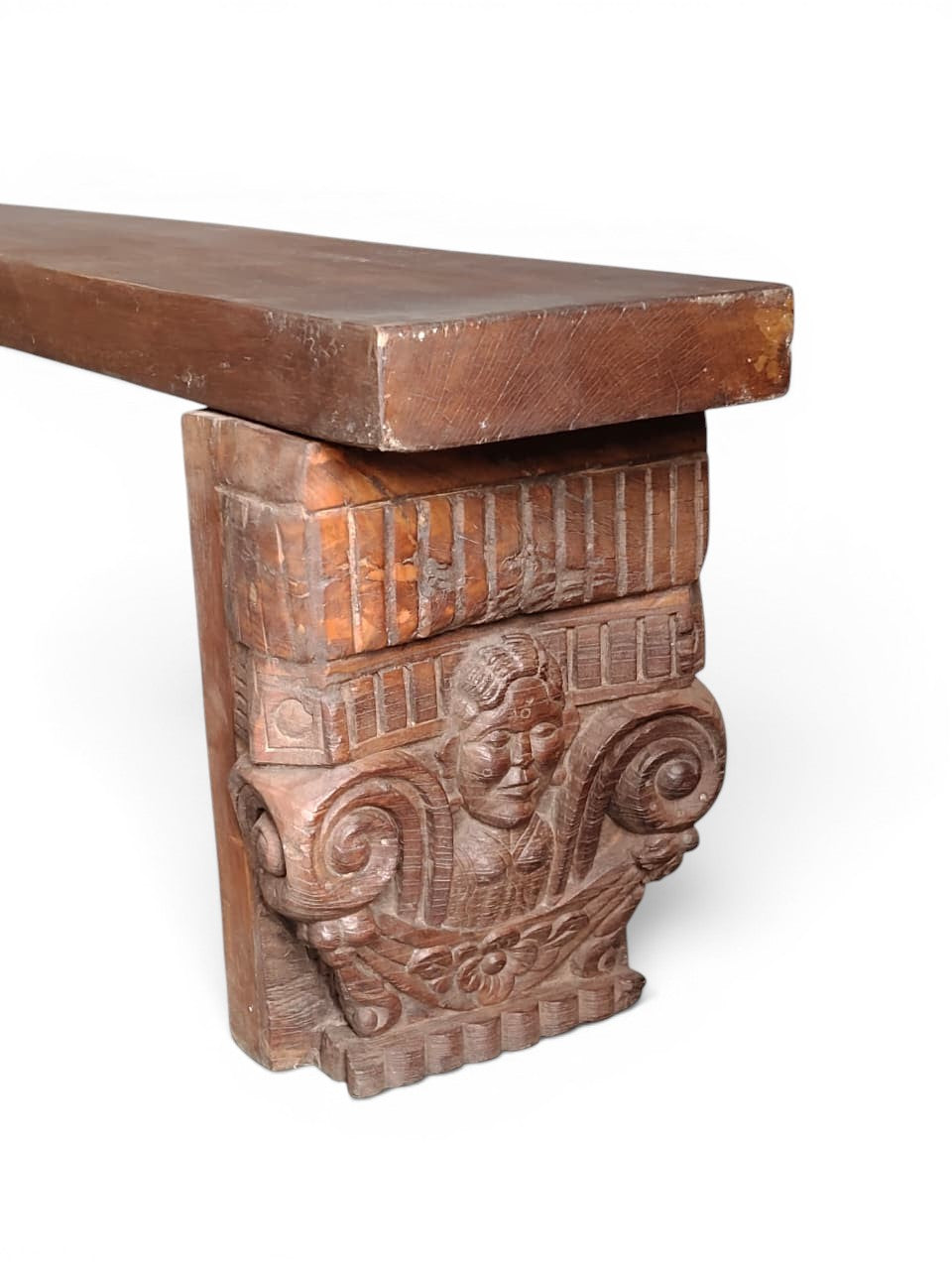 Carved Wooden Bench