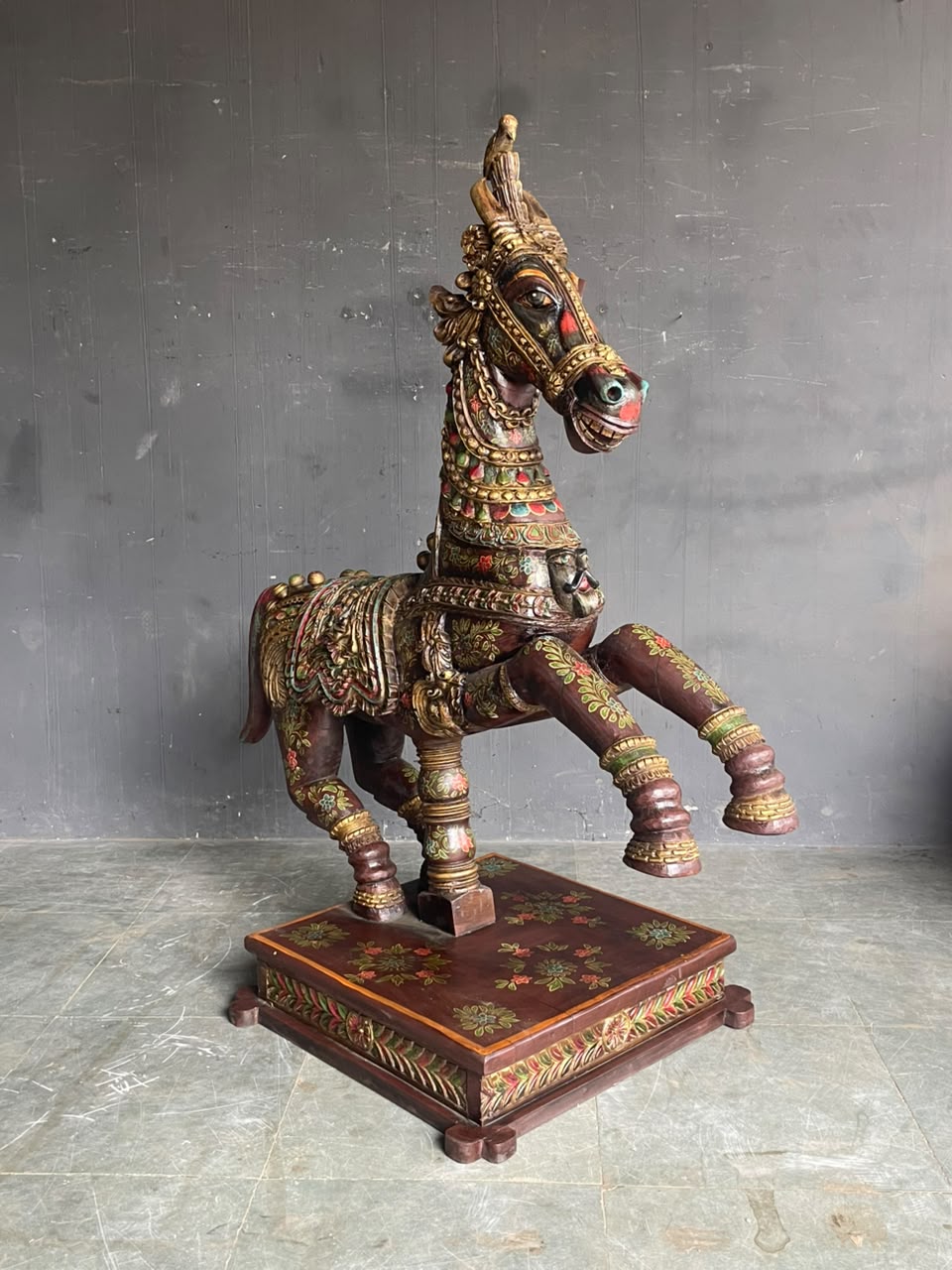Hand-Painted Wooden Horse