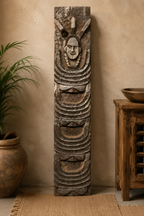wooden hand carved naga panel