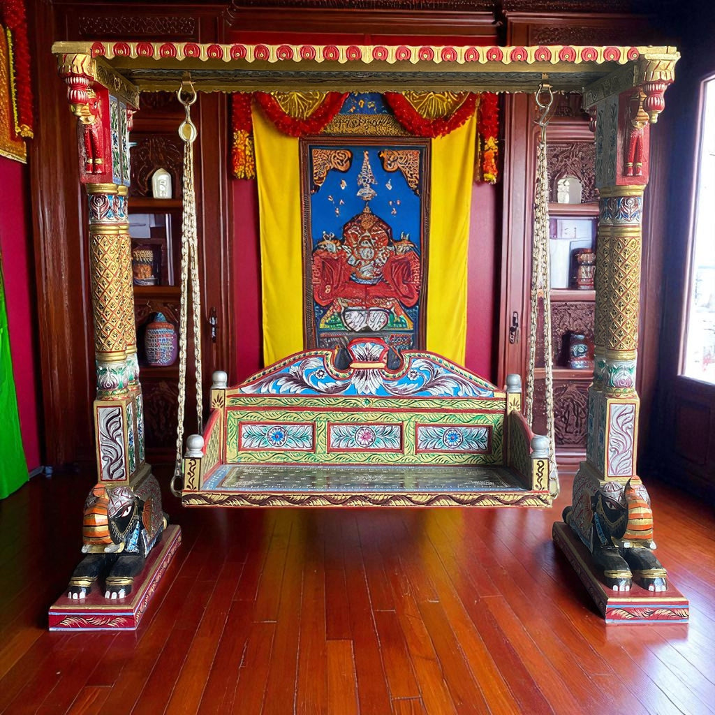 WOODEN PAINTED SWING