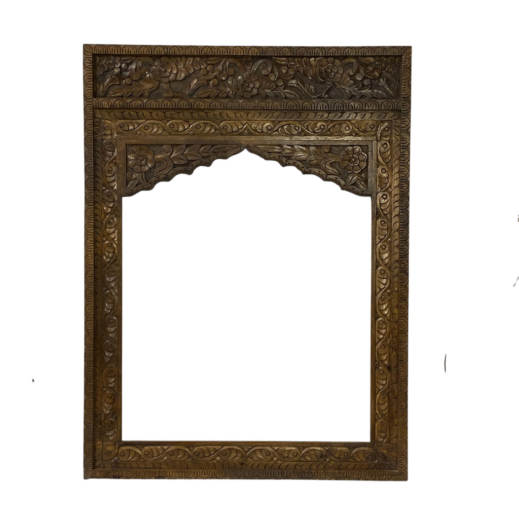 HAND-CARVED WOODEN ARCH FRAME