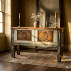 Carved Console Table – handcrafted vintage Indian decor from Jodhpur, Rajasthan